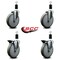 Service Caster 6'' Gray Poly Wheel Swivel 1-3/8'' Expanding Stem Caster Set 2 Brakes, 4PK SCC-EX20S614-PPUB-2-PLB-2-138 - alternate 5